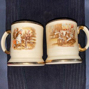 Antique Arthur Wood "Oliver Twist"  mugs 1934 Quantity 2